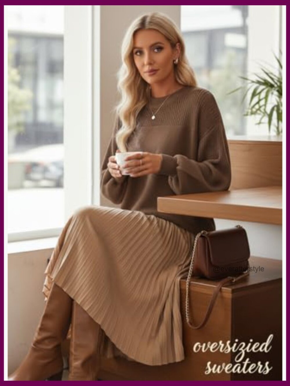 Casual Long Sleeve Crewneck Knit Pullover Sweater Jumper - Picture 5 of 7